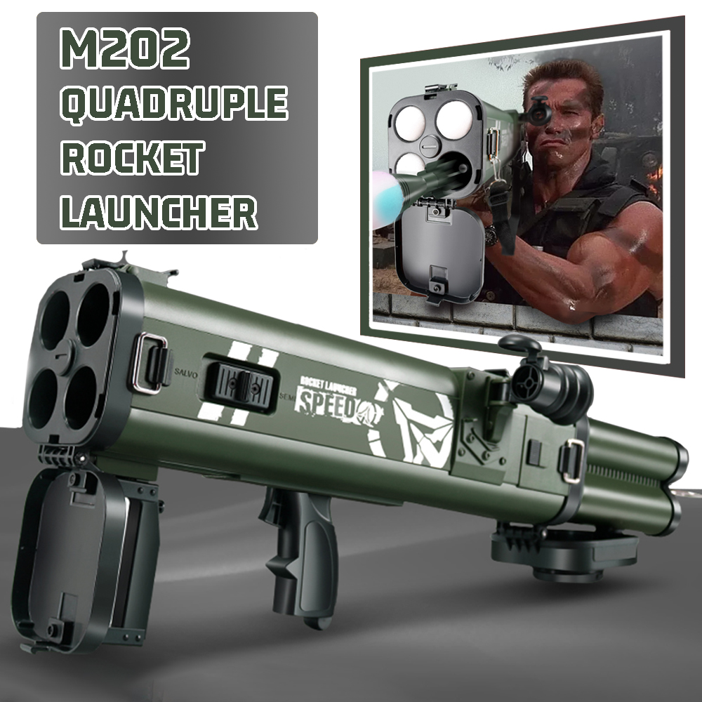 Foam Dart Gun - M202 Quadruple Rocket Launcher Foam Dart