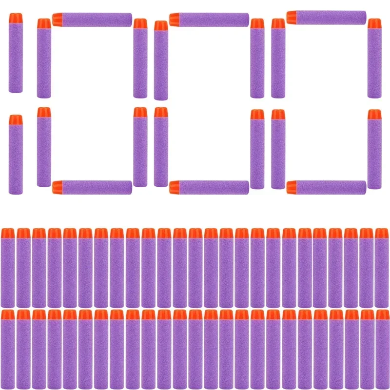 Foam Dart Gun - 23KPurple Solid Round Head Bullets 7.2cm