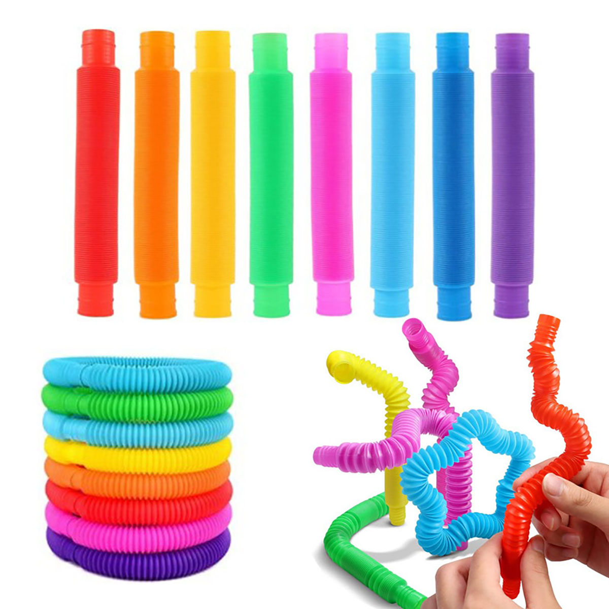 Kids Toys Youtube - 10-30PCS Colorful Telescopic Tubes Fidget Toys
