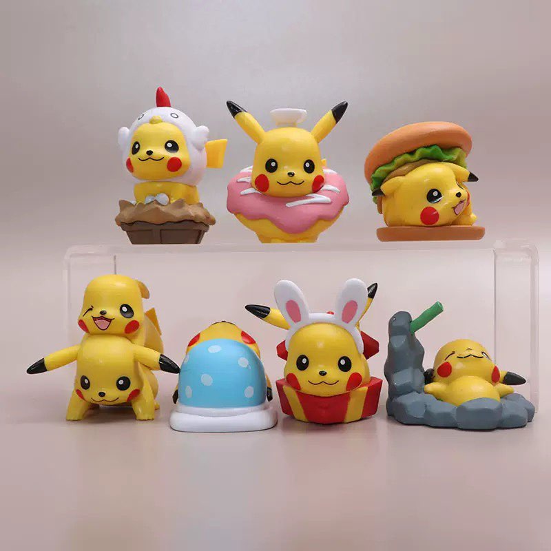 Cute Pikachu Figures 7pcs Set  - Kids Toys Under 200 ulasan dan harga