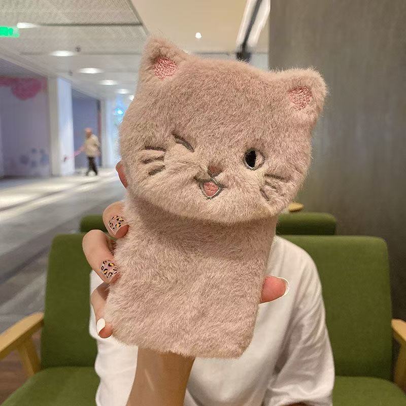 3D Cat Doll Fluffy Fur Phone H - Xiaomi Kids Toys ulasan dan harga