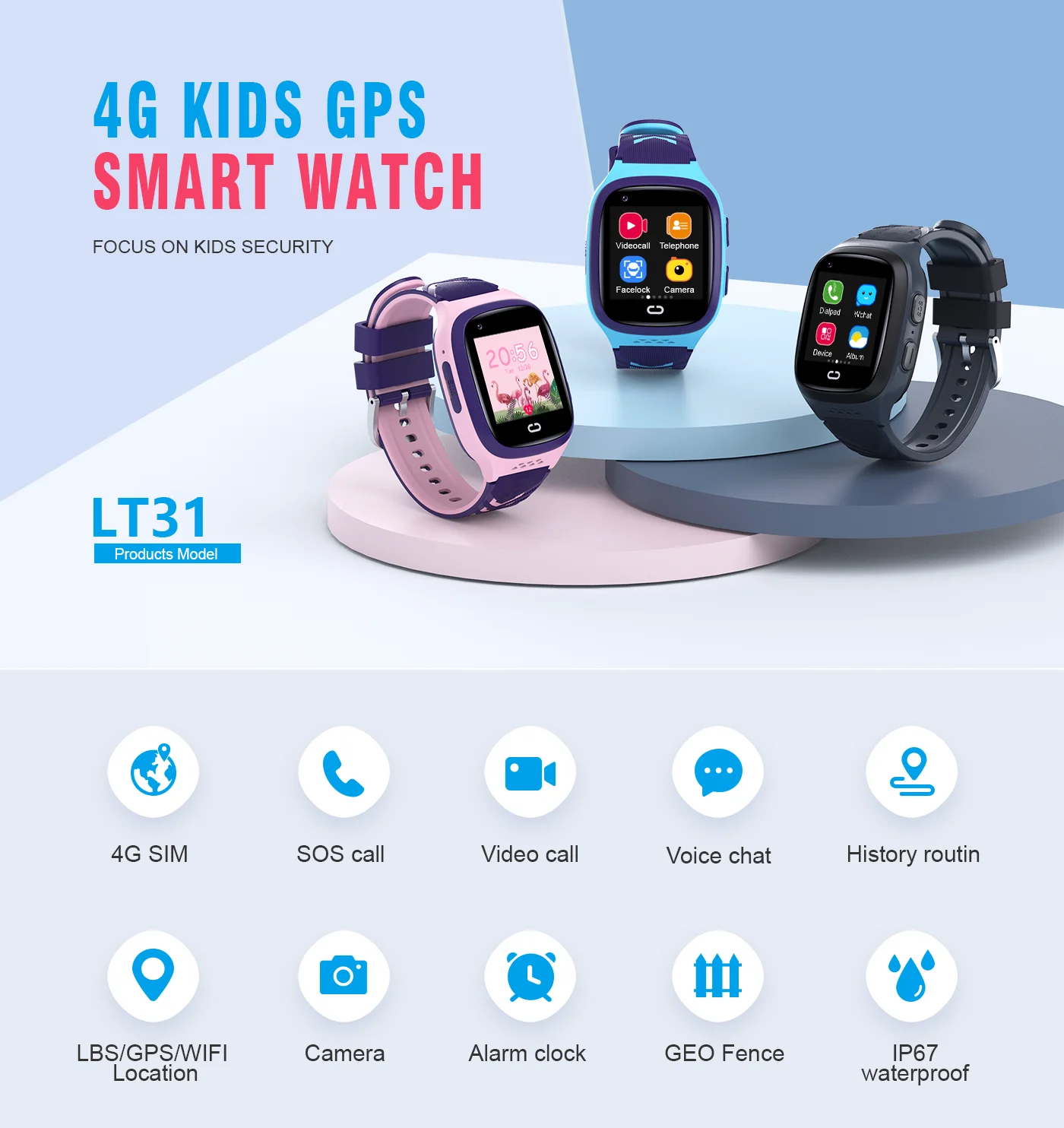 4G Kids Smartwatch SOS Waterpr - Kids Toys Youtube ulasan dan harga