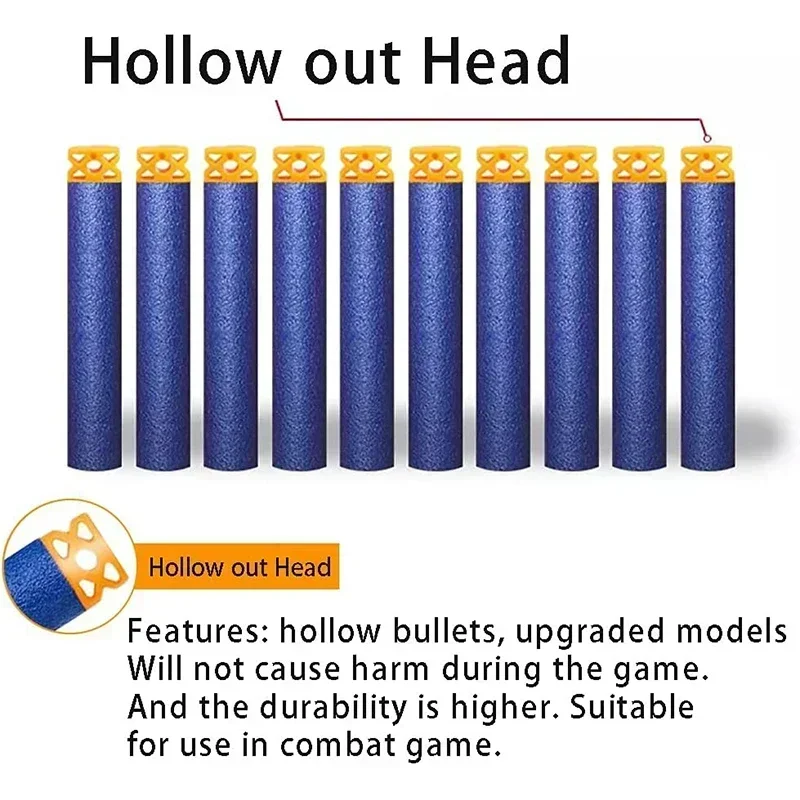HOT1000-50pcs Blue Hollow Dart - Foam Dart Gun ulasan dan harga
