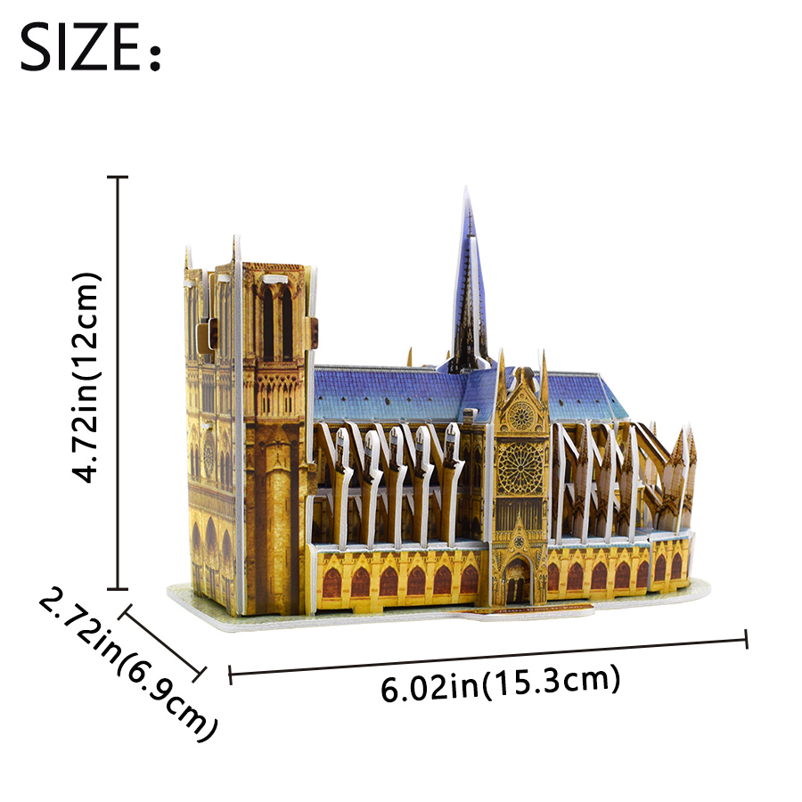3D Puzzle Notre Dame De Paris  - Kids Toys Paris ulasan dan harga
