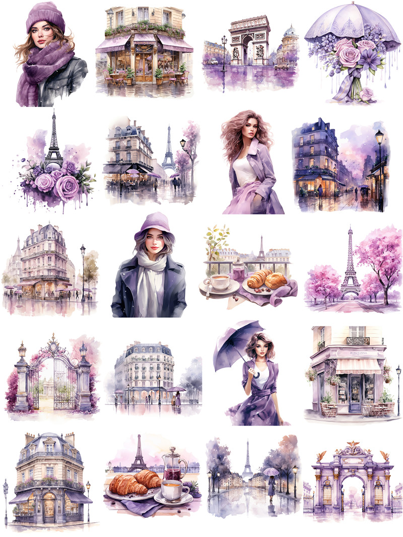 Purple Paris Stickers Crafts A - Kids Toys Paris ulasan dan harga