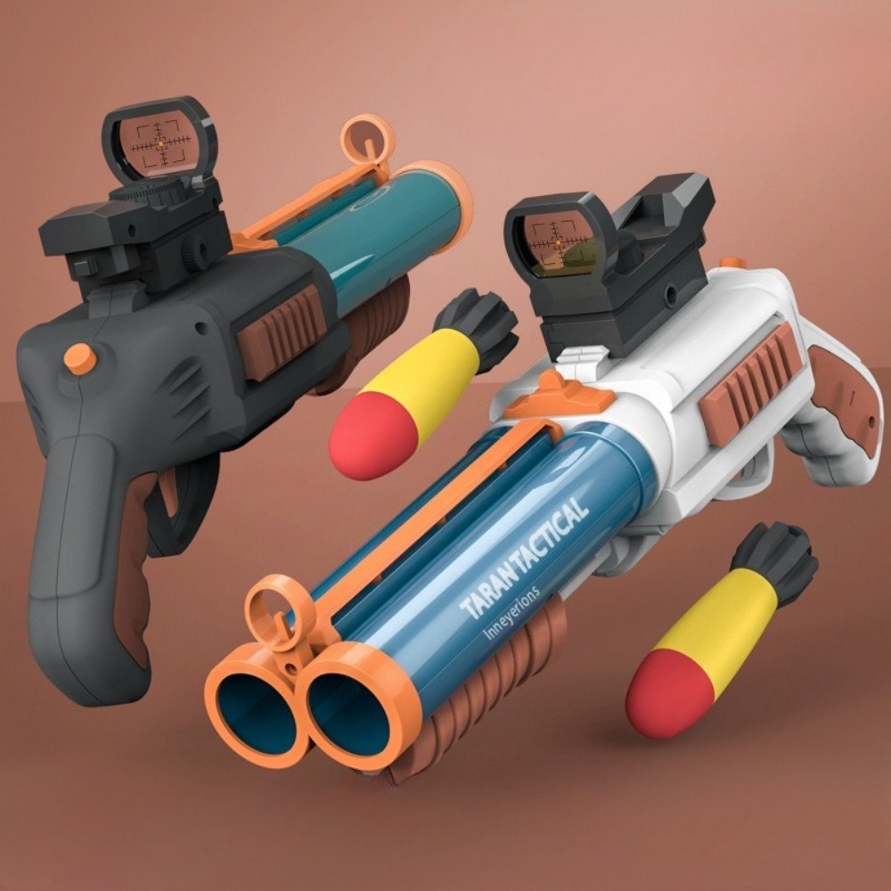 Double Barrel Soft Bullet Toy  - Foam Dart Gun ulasan dan harga