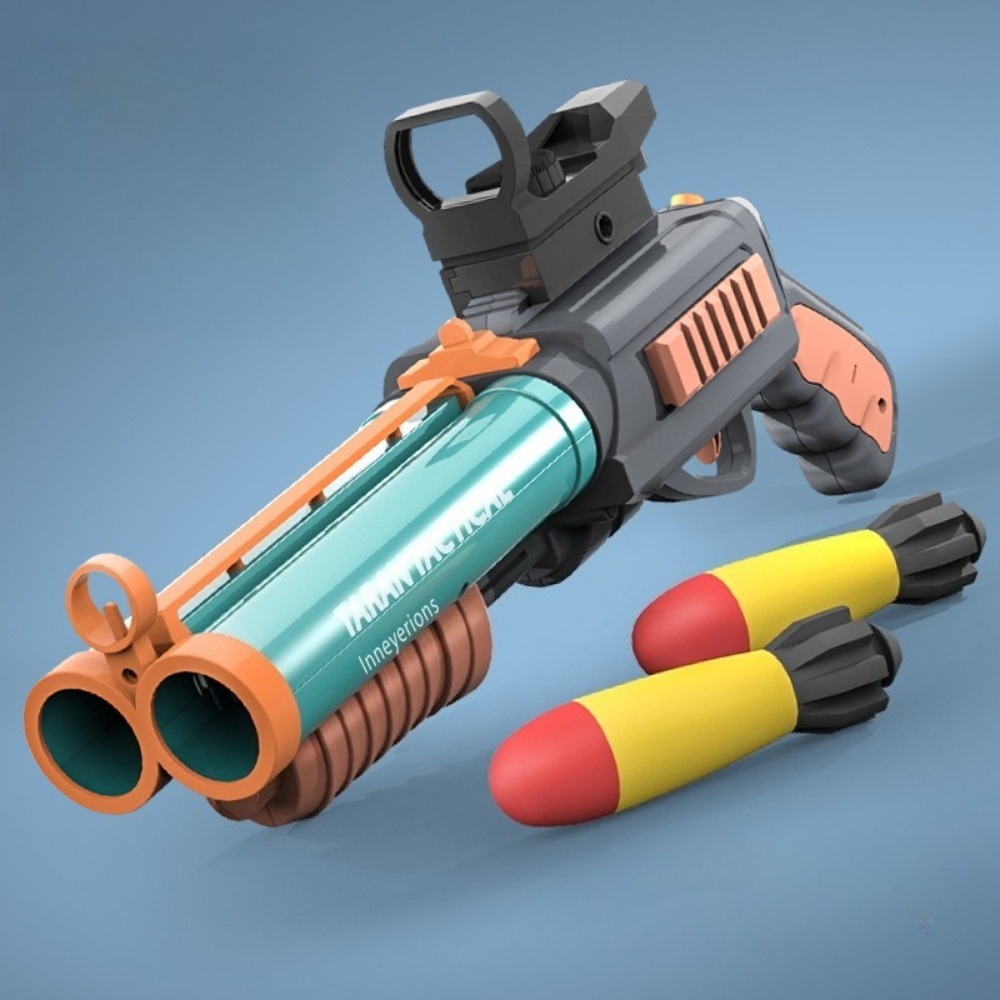 Double Barrel Soft Bullet Toy  - Foam Dart Gun ulasan dan harga