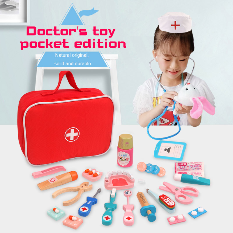 Pretend Play Doctor Toys Woode - Kids Toys Doctor Set ulasan dan harga