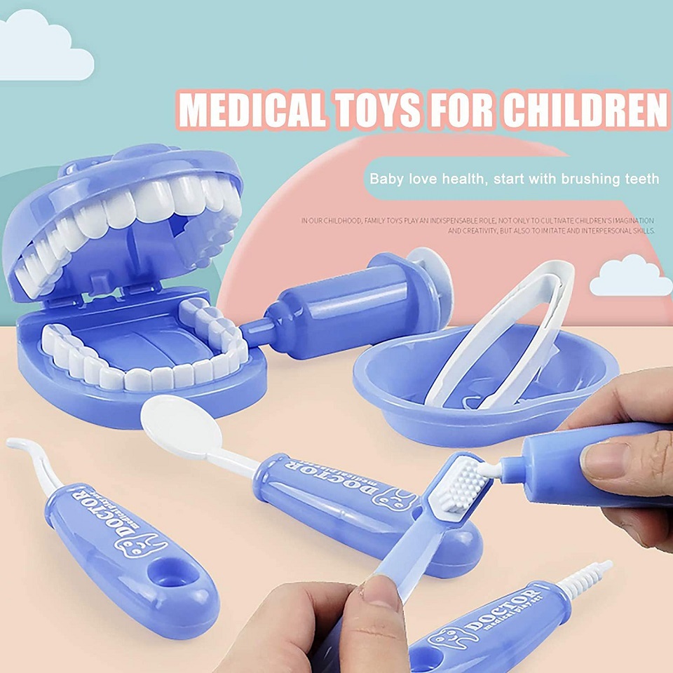 9Pcs Dental Kit Toy Dentistry  - Kids Toys Doctor Set ulasan dan harga